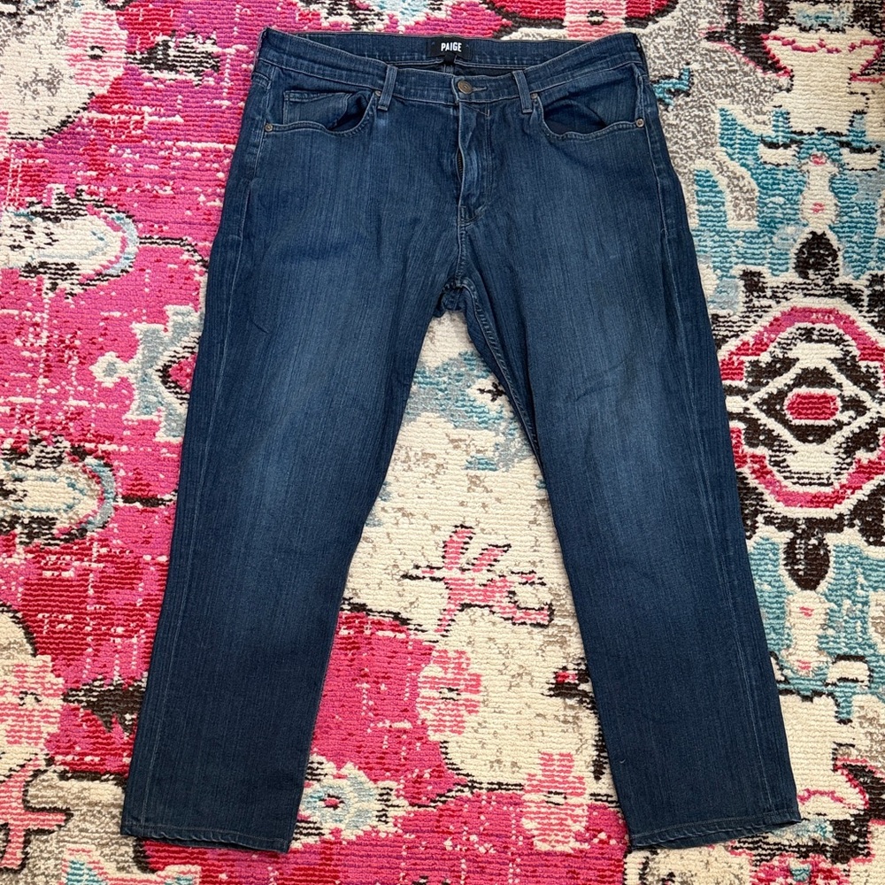 PAIGE Men’s Indigo Straight Jeans